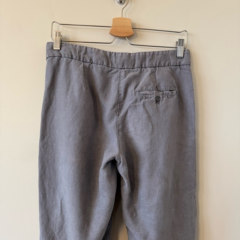 Aritzia-Linen Blend Allant Grey Pant (Size:2) - Picture 8 of 10
